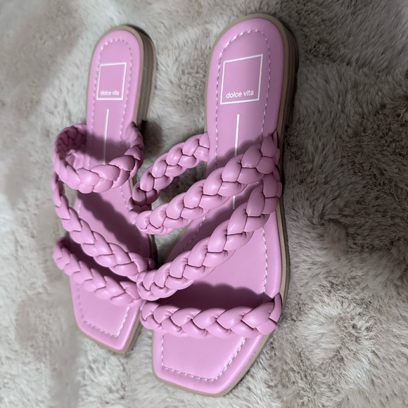 Dolce Vita Women's Pink Braided Sandals 7 - Picture 1 of 3
